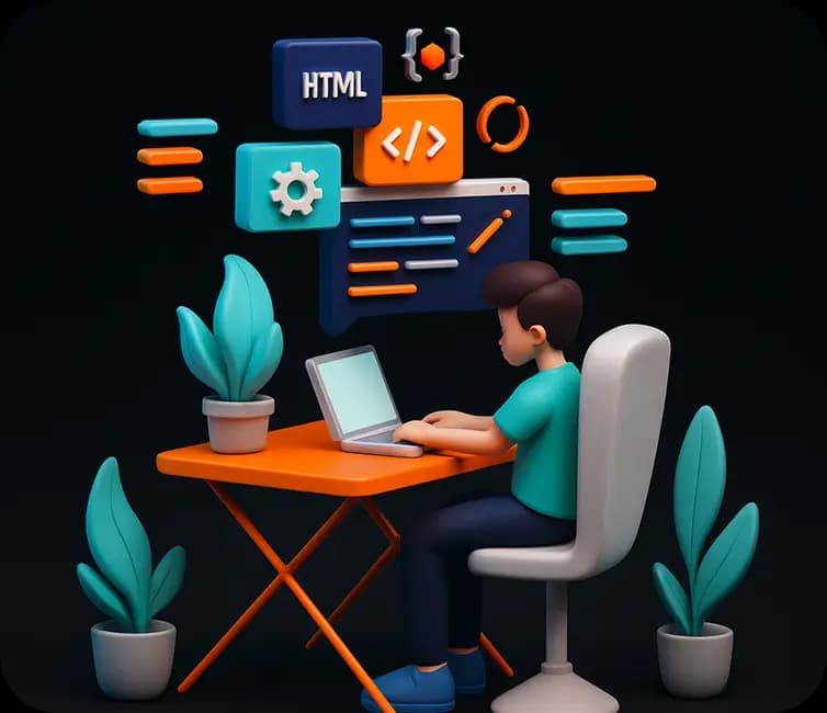 Modern, duyarlı bir işletme web sitesi oluşturan geliştirici