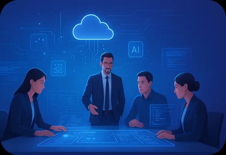 Güvenli bir bulut tabanlı iş platformu planlayan yazılım mühendisliği ekibi
